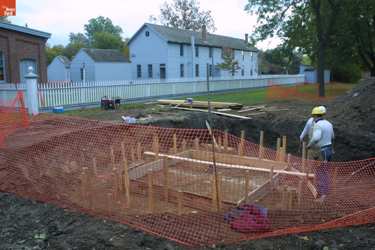 Menlo Park Laboratory Complex during the Greenfield Village Restoration Project, October 2002