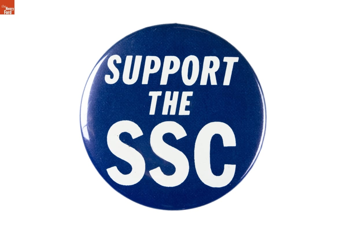 "Support The SSC" Button, 1987-1993