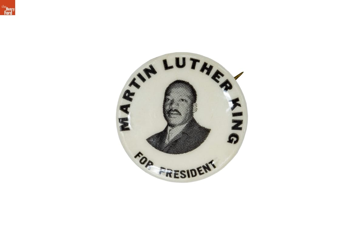 "Martin Luther King for President" Button, 1967-1968