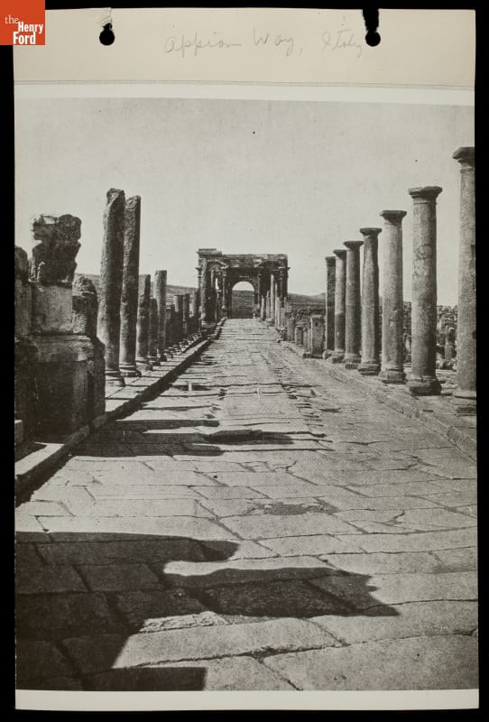 View of the Appian Way, Italy, 1934