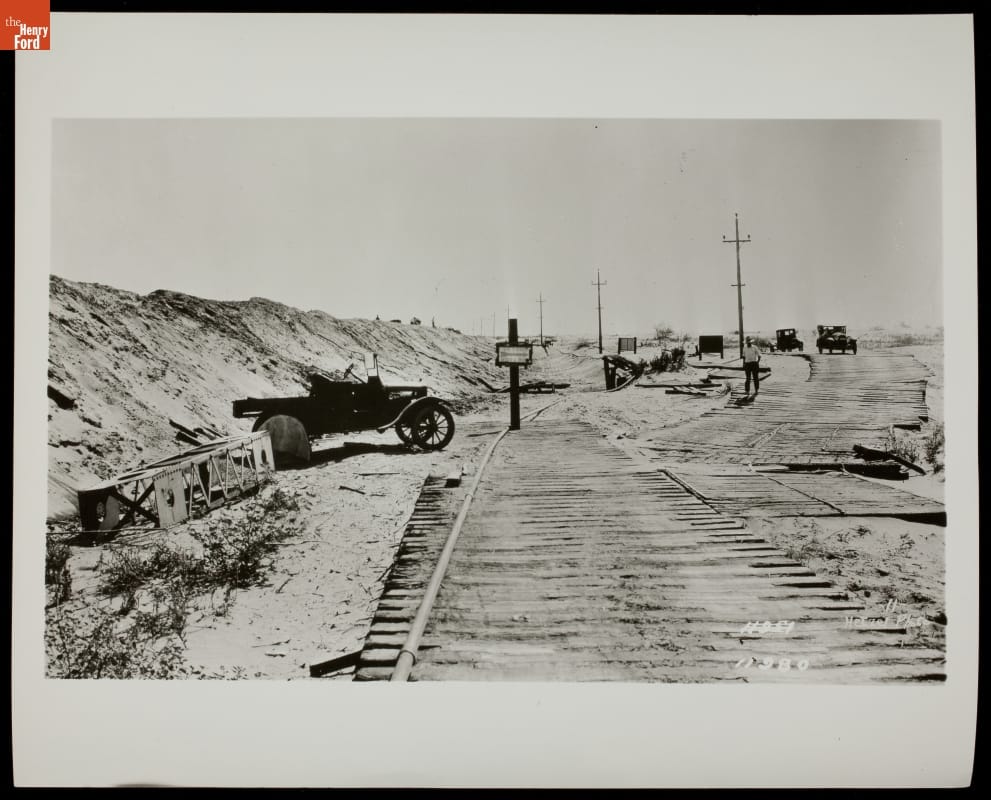 Moving an Old Wooden Road, California, circa 1920