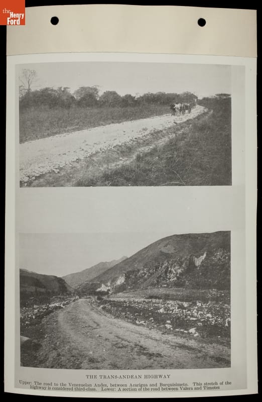 Two Views of Trans-Andean Highway, South America, circa 1930