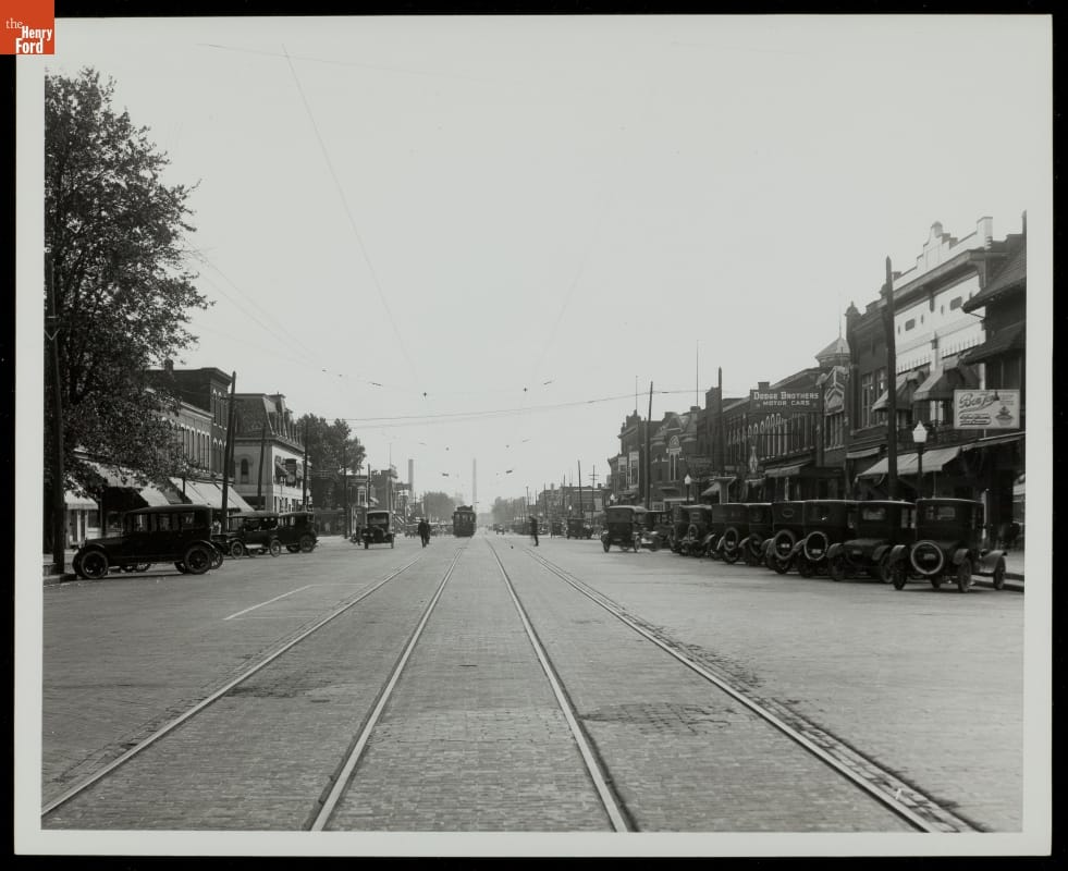 Streetcar Tracks through Wyandotte, Michigan, circa 1925