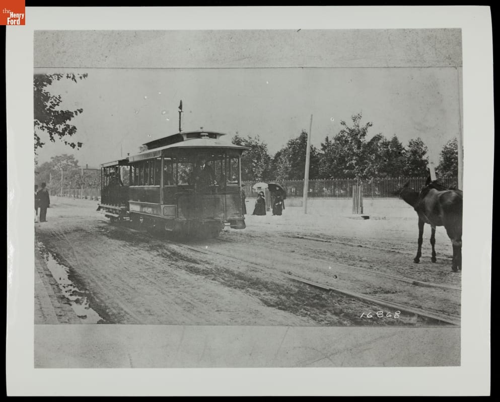 Streetcar in Winter, circa 1890