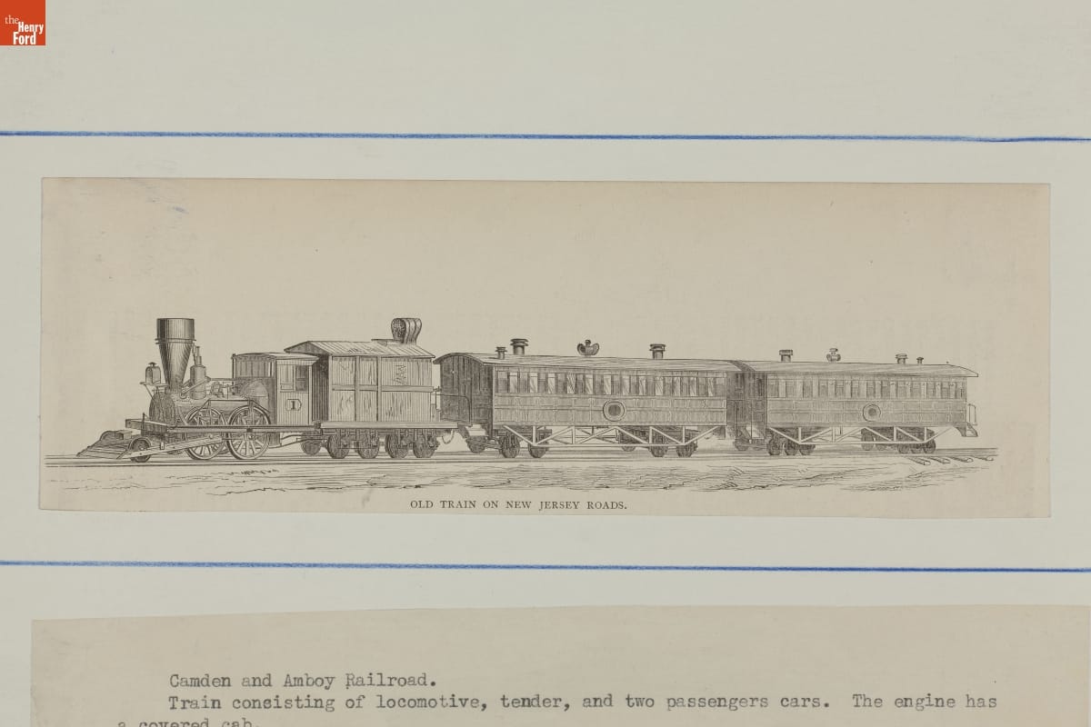 "Old Train on New Jersey Roads," circa 1857
