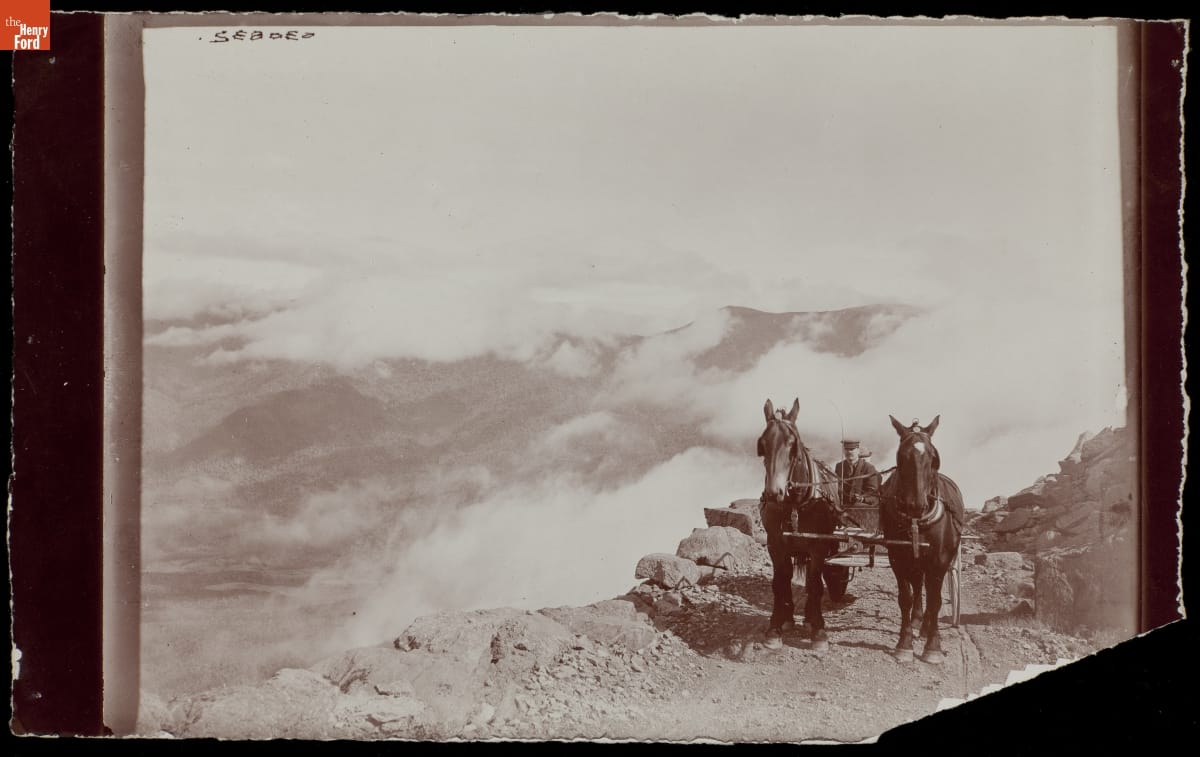 Horse-Drawn Cart on Trail, Mount Washington, New Hampshire, circa 1905