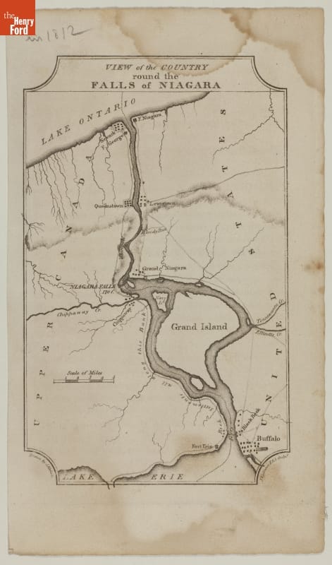 Map, "View of the Country Round the Falls of Niagara," 1812