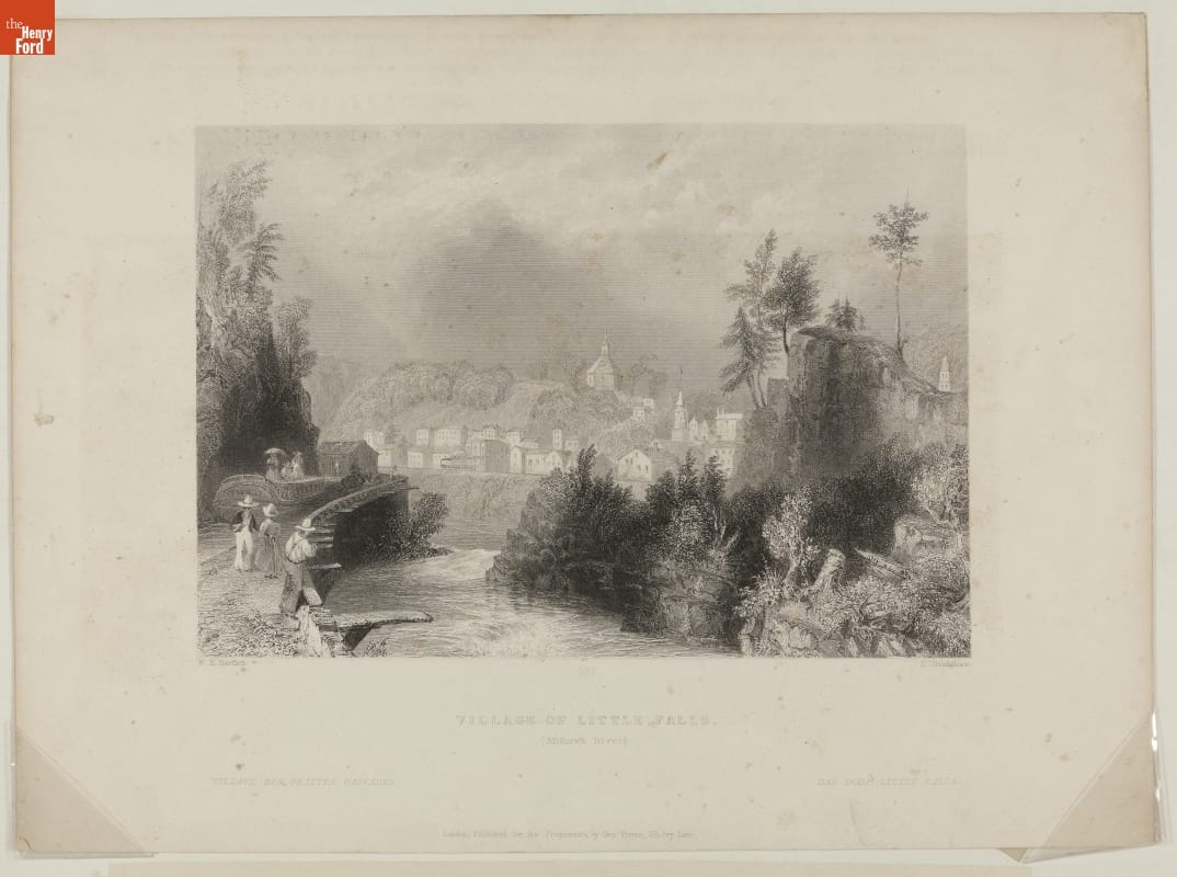 Steel Engraving, "Village of Little Falls," 1831