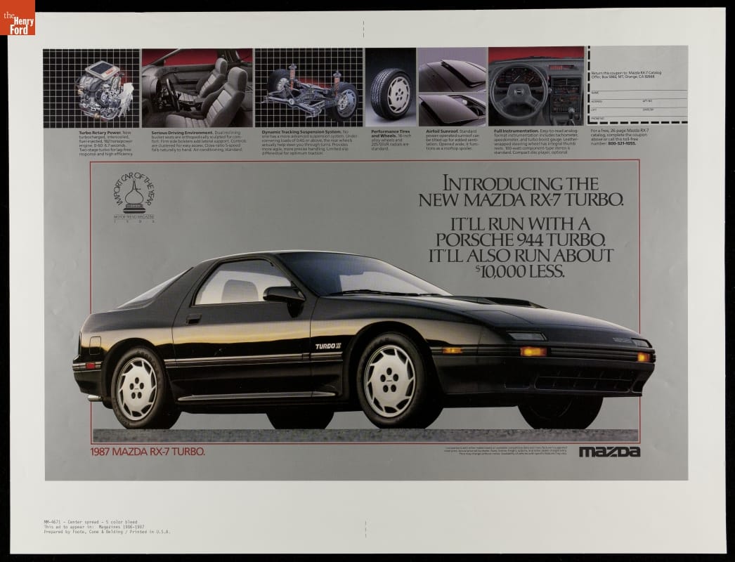 1987 Mazda Advertisement, "Introducing the New Mazda RX-7 Turbo"