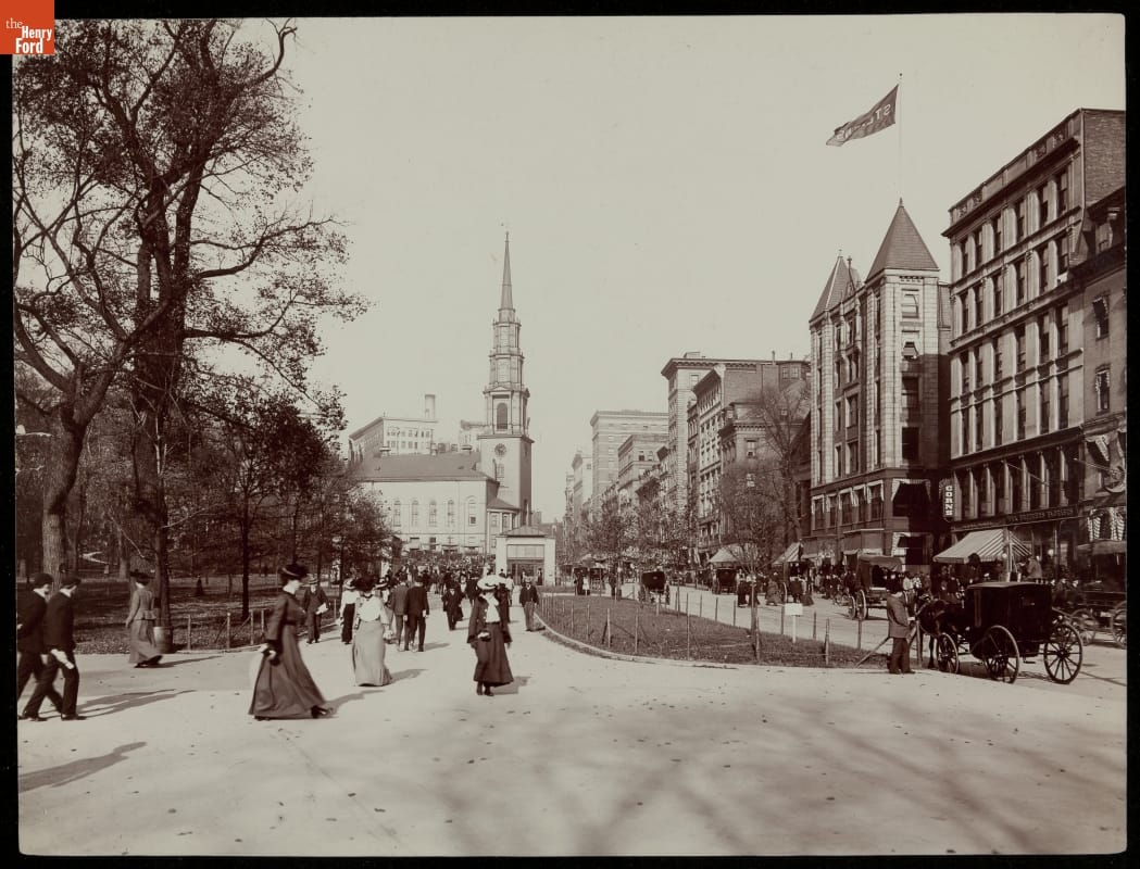 Tremont Street Mall, Boston Common, Boston, Massachusetts, circa 1905