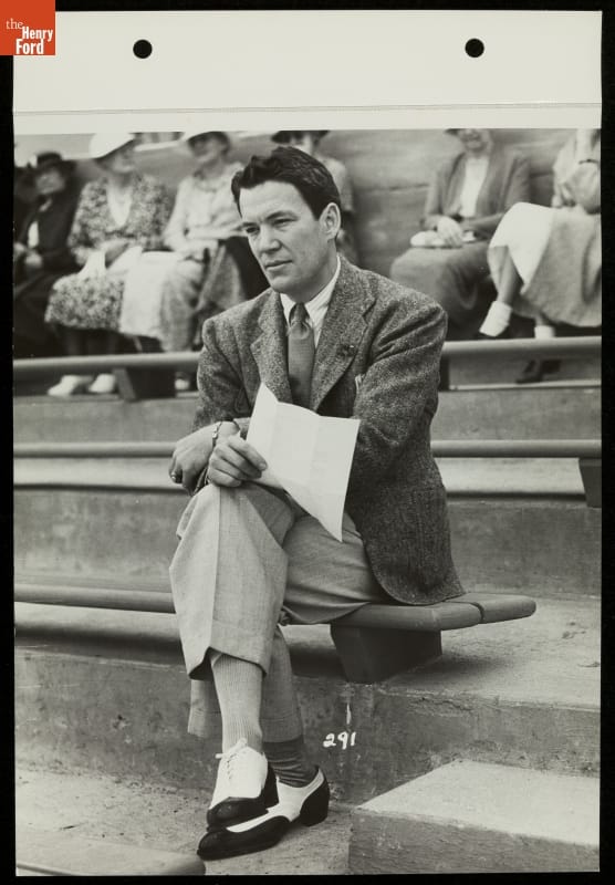 CBS Announcer Truman Bradley Listens to Concert at Ford Bowl, California Pacific International Exposition, San Diego, 1935