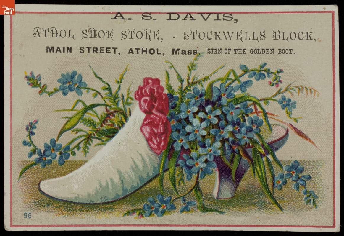 Trade Card for Athol Shoe Store, 1883-1898