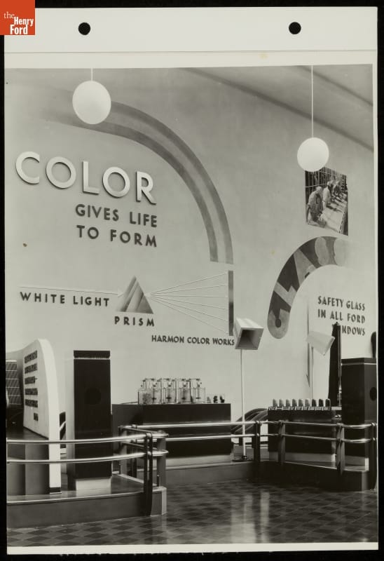 Exhibit Area inside Ford Building, California Pacific International Exposition, San Diego, 1935