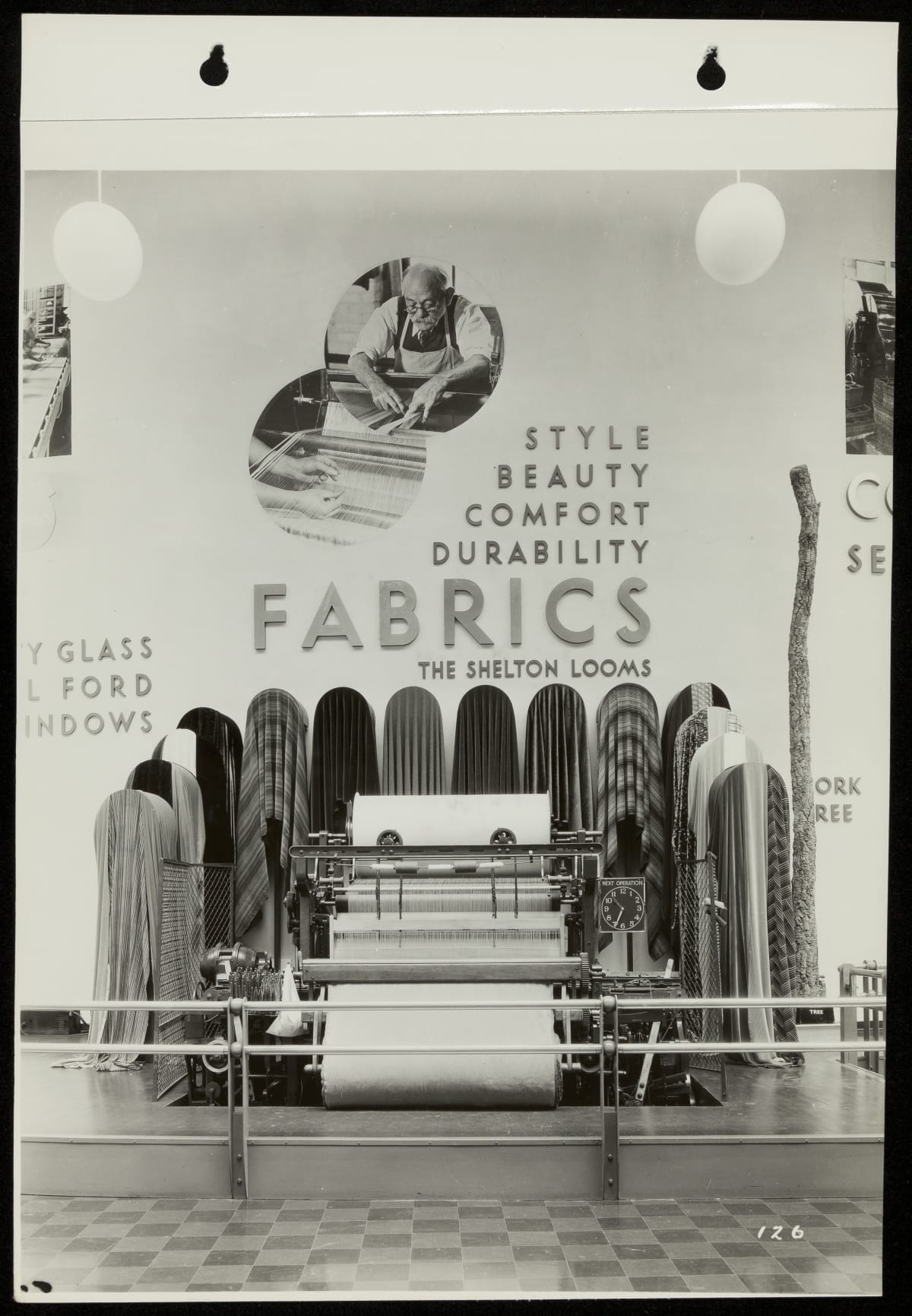Automotive Fabric Exhibit, Ford Building, California Pacific International Exposition, San Diego, 1935