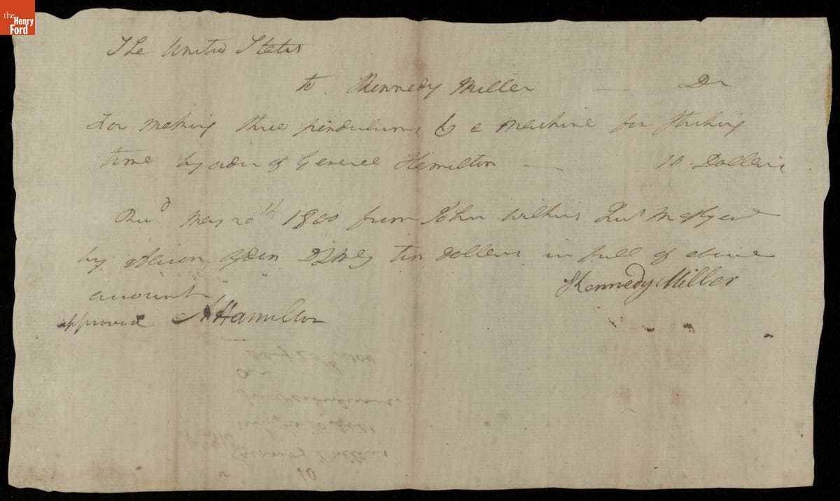 Letter from Alexander Hamilton to Doctor Kennedy Miller, 1800