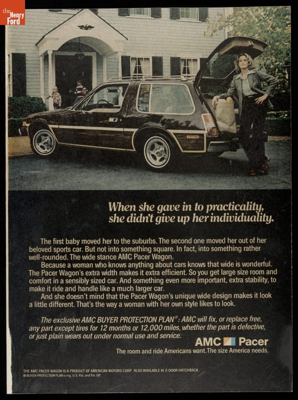"When She Gave in to Practicality, She Didn't Give up Her Individuality" AMC Pacer Advertisement, 1978