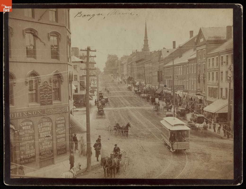 Street Scene in Bangor, Maine, circa 1890