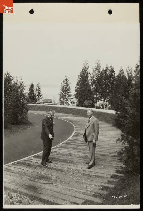 Thomas Russell at Roads of the World Exhibit, Century of Progress International Exposition, Chicago, Illinois, 1934