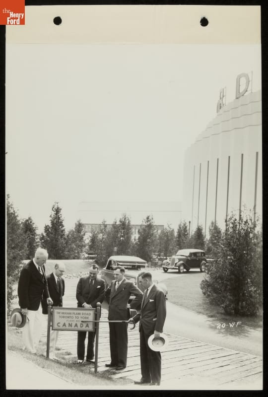 Wallace Campbell and Guests at Roads of the World Exhibit, Century of Progress International Exposition, Chicago, Illinois, 1934