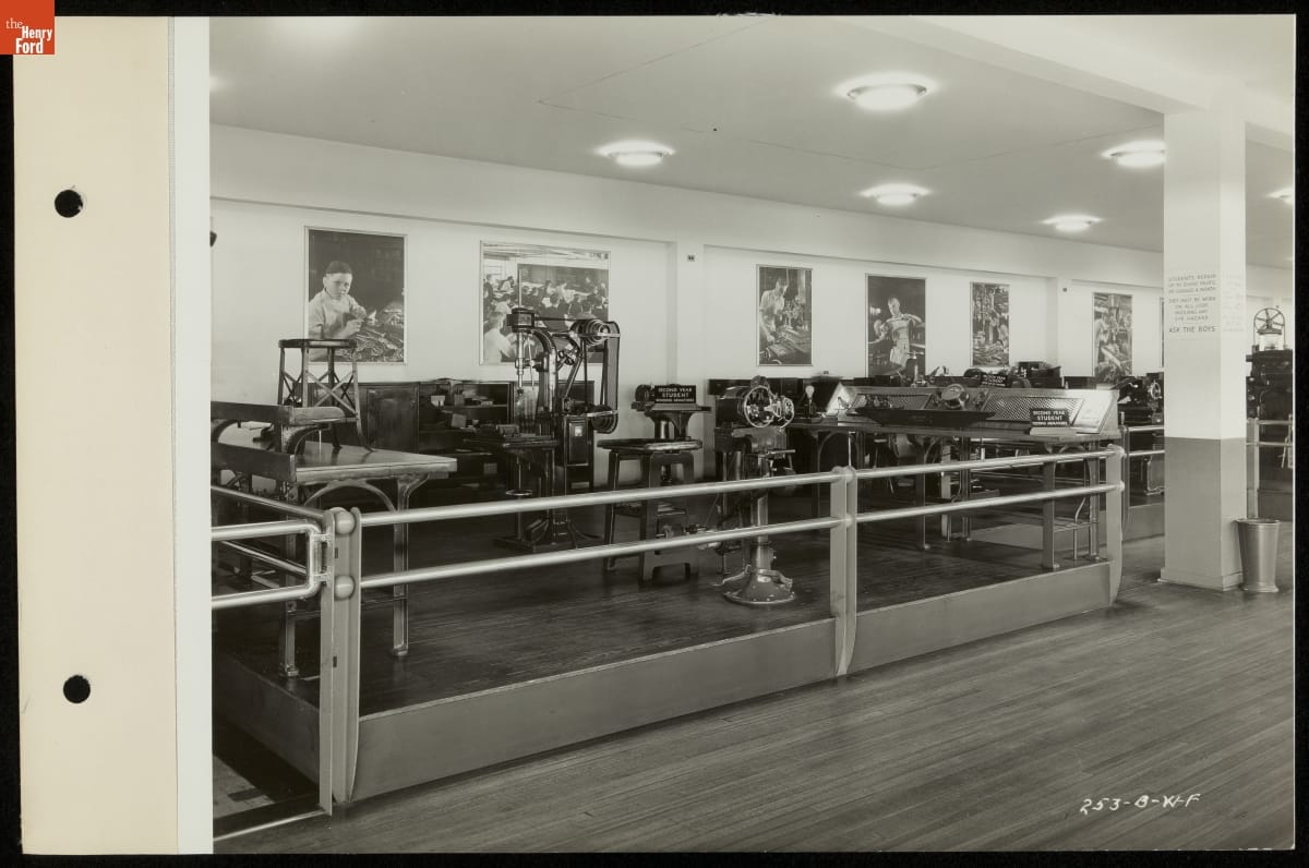 Henry Ford Trade School Display, Ford Exhibition Building, Century of Progress International Exposition, Chicago, Illinois, 1934