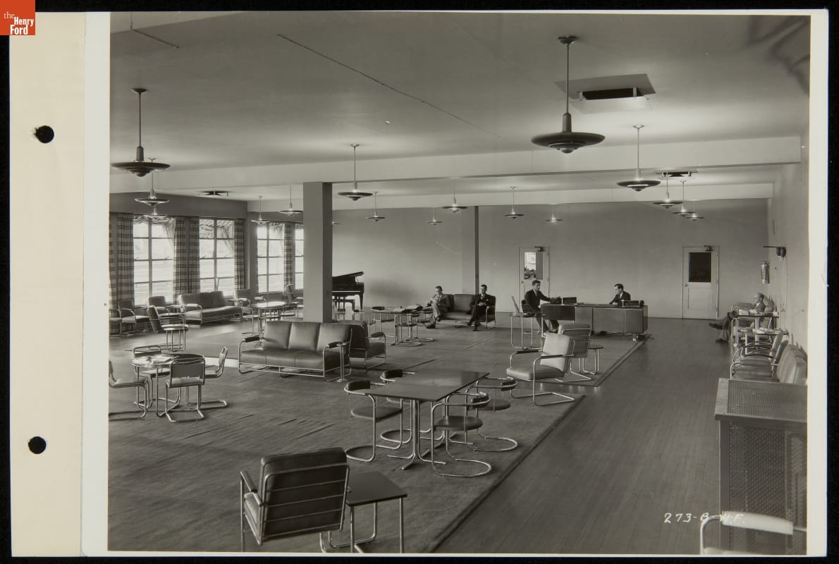 Lounge Area of the Ford Exhibition Building, Century of Progress International Exposition, Chicago, Illinois, 1934