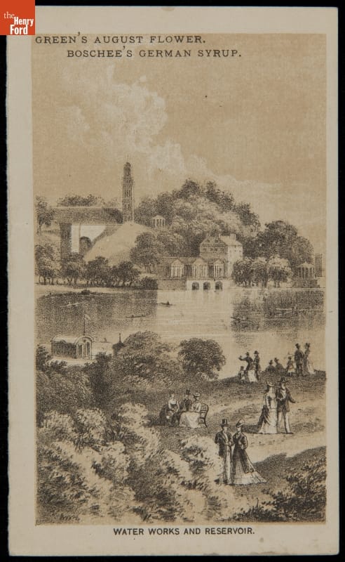 Trade Card for Green's August Flower and Boschee's German Syrup, G.G. Green, circa 1880