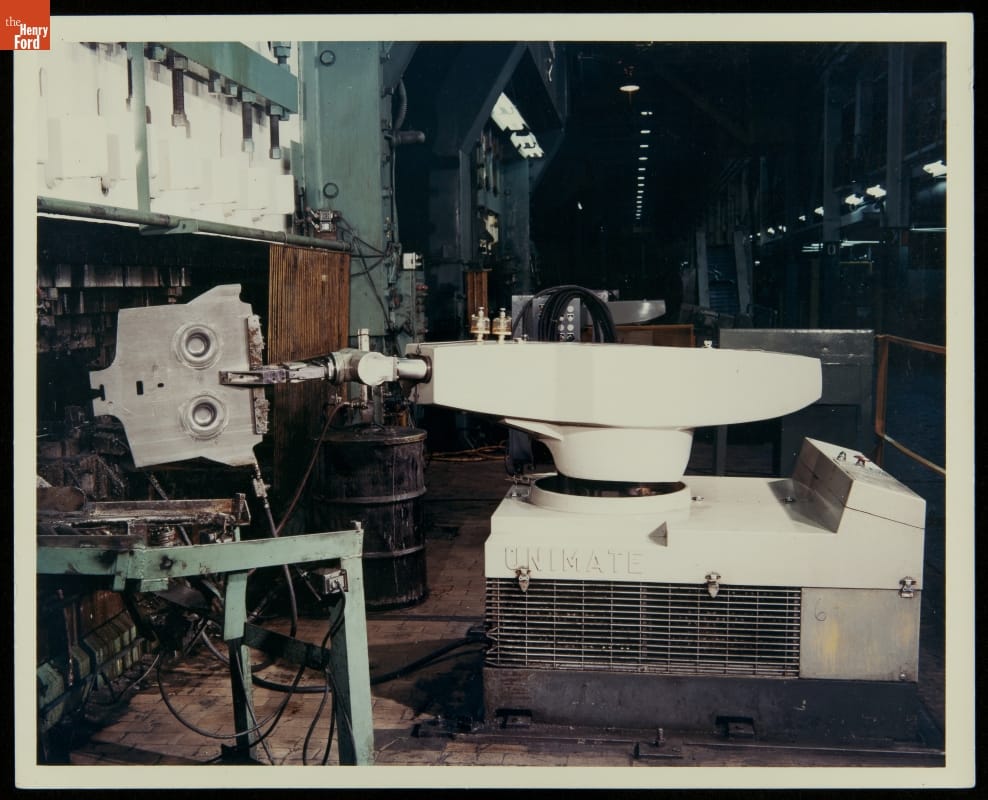Unimate Industrial Robot in Use at the Ford Motor Company Rouge River Plant, circa 1975