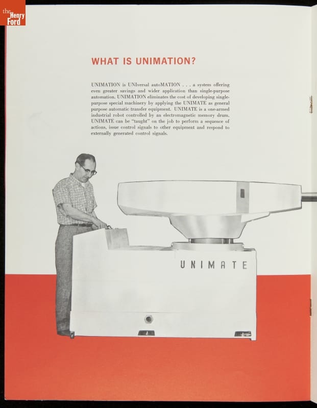 Unimate Computer Unimate, Unimation Inc, 1962-1968