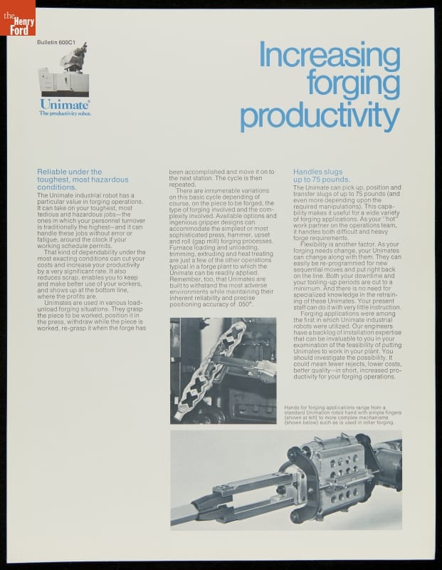 Increasing Forging Productivity, Unimation Inc., 1971