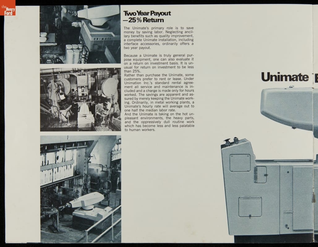 Unimate Computer Brochure,