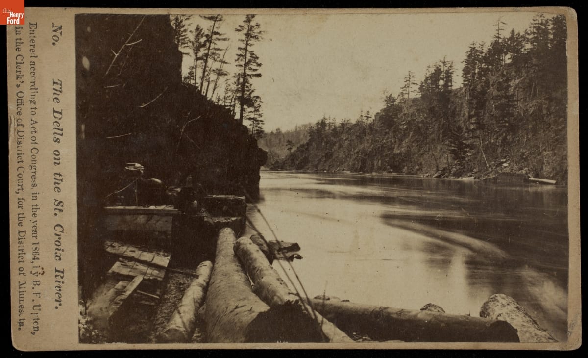 Carte de Visite Titled "The Dells on the St. Croix River," 1864