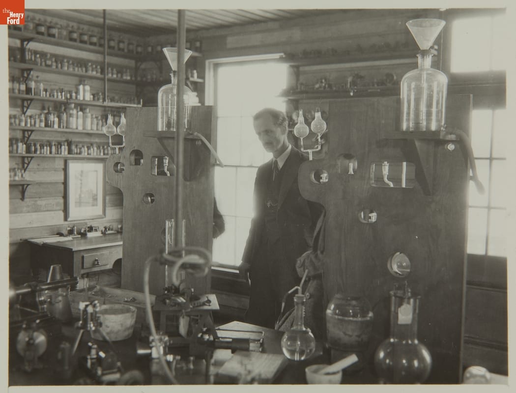 Balloonist Jean Piccard Visiting Menlo Park Laboratory in Greenfield Village, November 1933