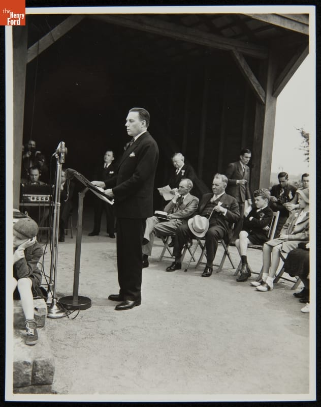 Ackley Covered Bridge Dedication Ceremony, Greenfield Village, July 2, 1938