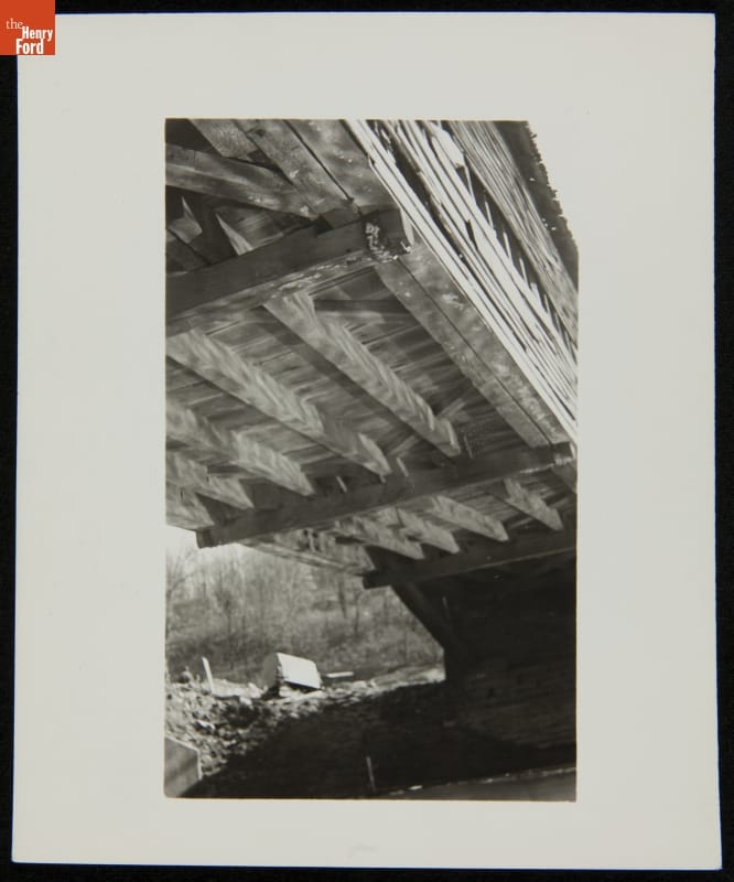 Documentary Photograph of Ackley Covered Bridge at West Finley, Pennsylvania, before Relocation to Greenfield Village, 1937