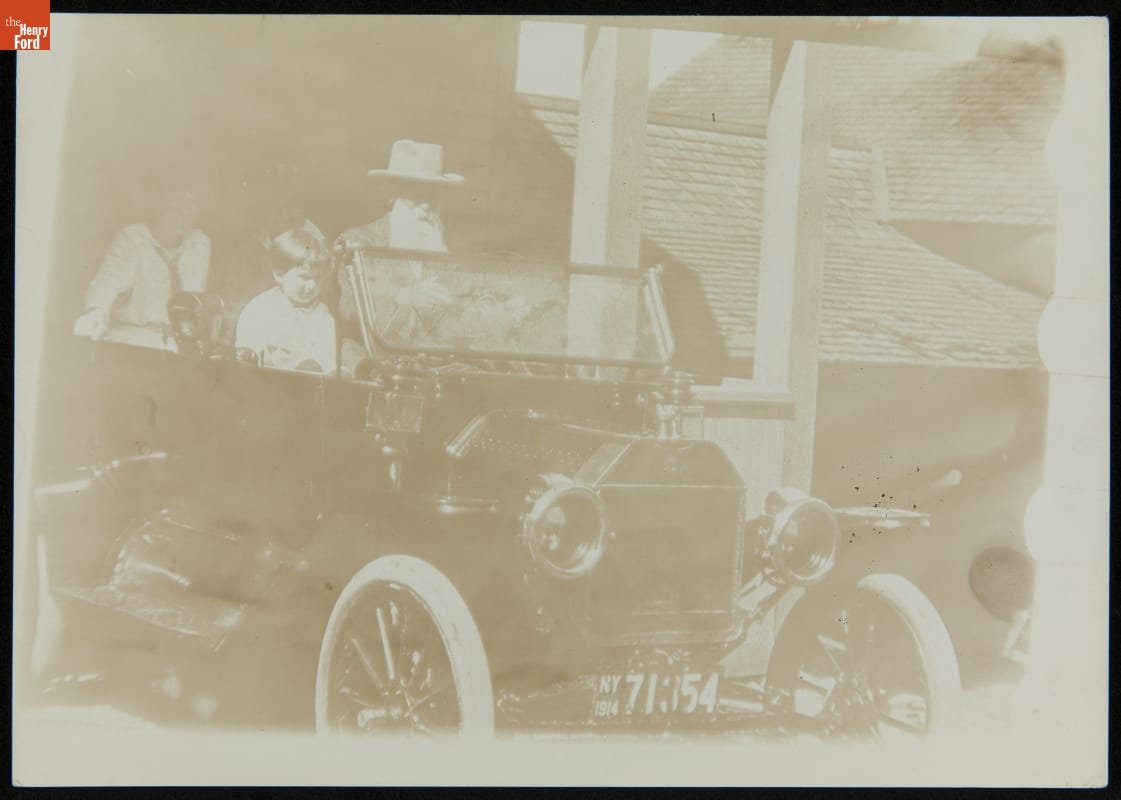 John Burroughs with His Grandson John Burroughs in Ford Touring Car, 1914