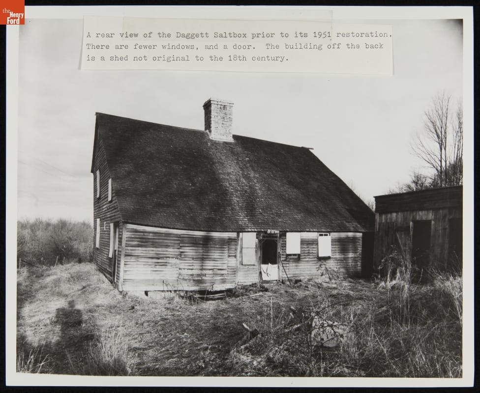 Daggett Farm House at Its Original Site, Andover, Connecticut, circa 1951