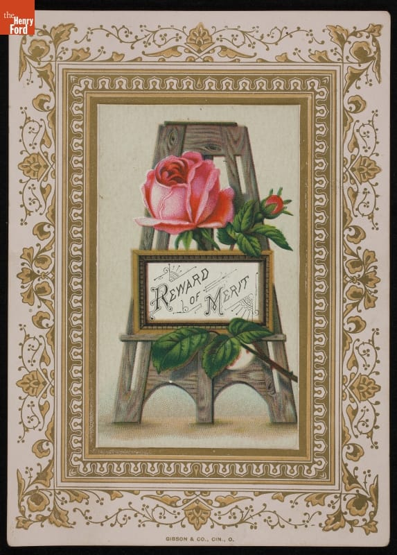 School Reward of Merit Given to Lon Wisehart, 1850-1895