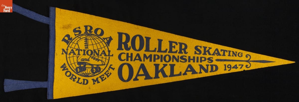 Pennant, "Roller Skating Championships, Oakland, 1947"