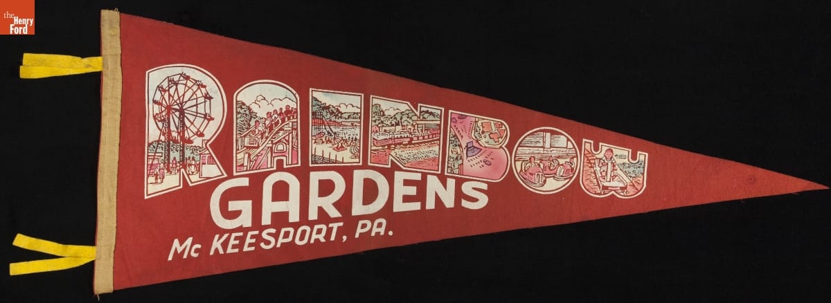Pennant, "Rainbow Gardens, McKeesport, Pa.," 1948-1965