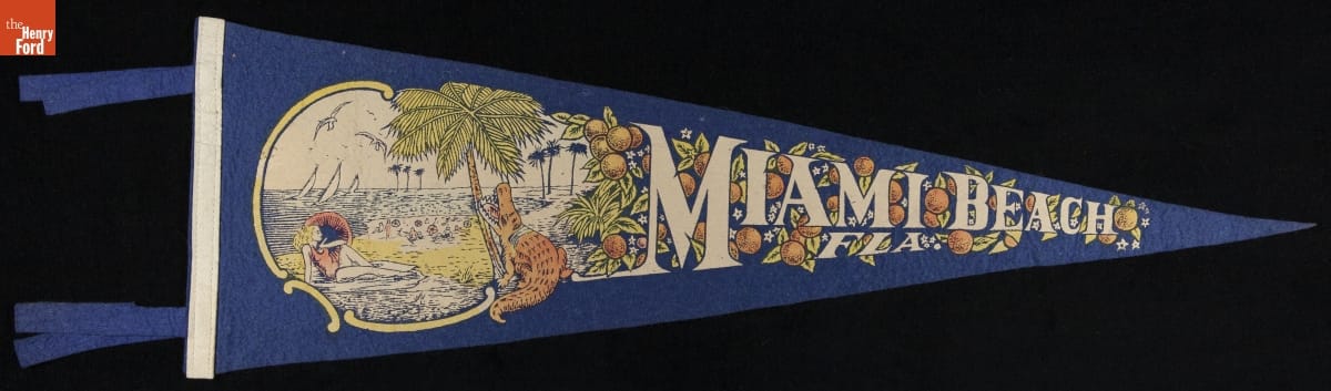 Pennant, "Miami Beach, Fla.," 1940-1965