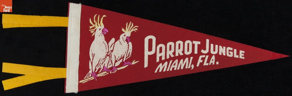 Pennant, "Parrot Jungle, Miami, Fla.," 1940-1965