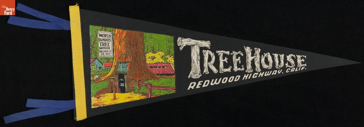 Pennant, "Treehouse, Redwood Highway, Calif.," 1940-1965