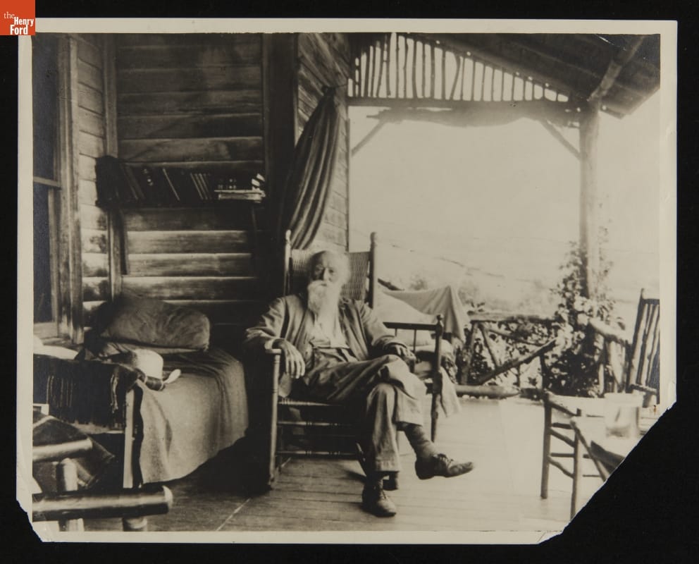 John Burroughs on the Porch, Woodchuck Lodge, 1915-1920