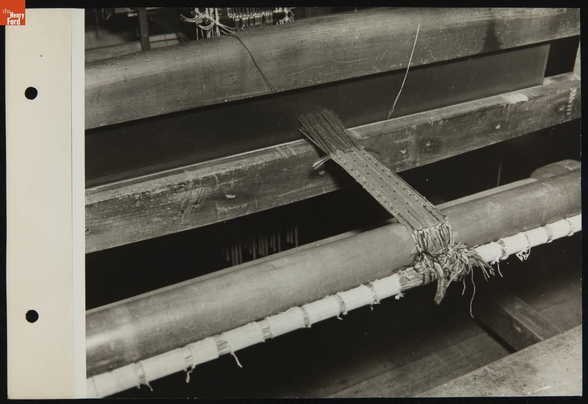 Textile-Working Equipment inside Plymouth Carding Mill (now Gunsolly Carding Mill), Greenfield Village, 1940
