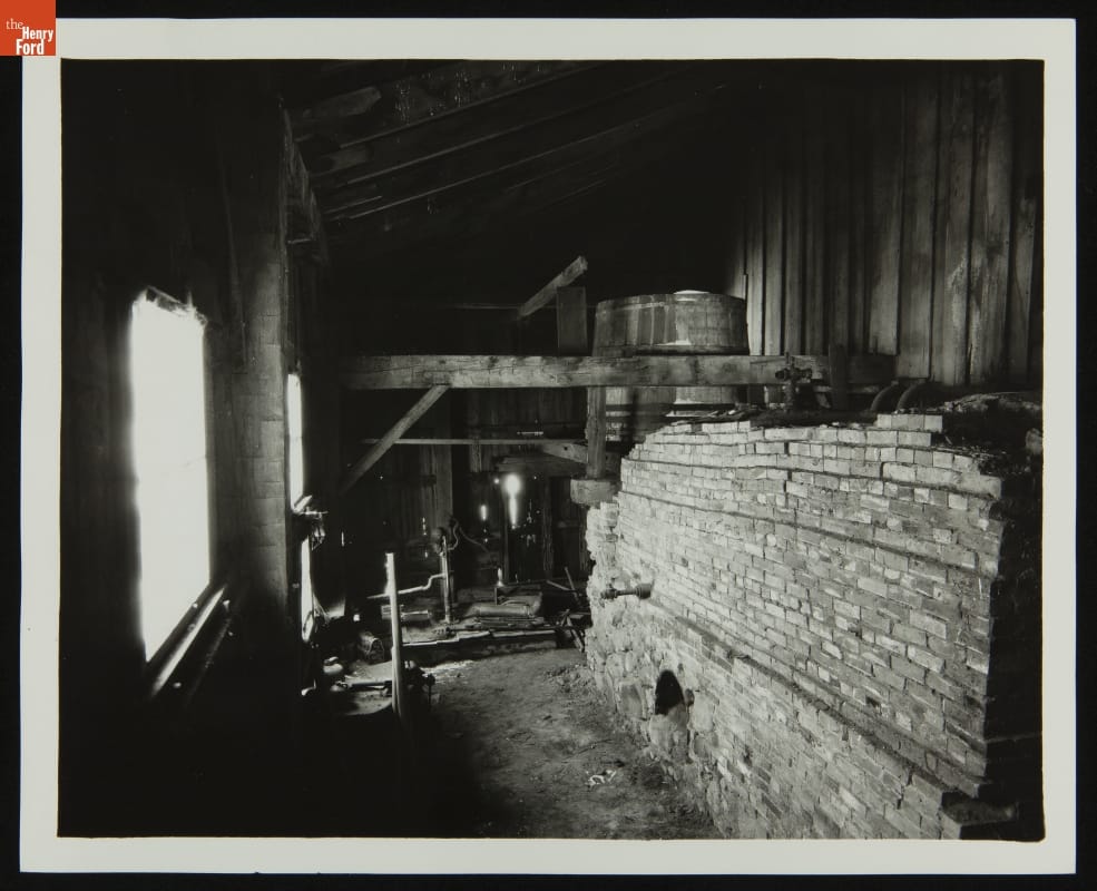 Interior View of Tripp Up-and-Down Sawmill at Tipton, Michigan, December 1926