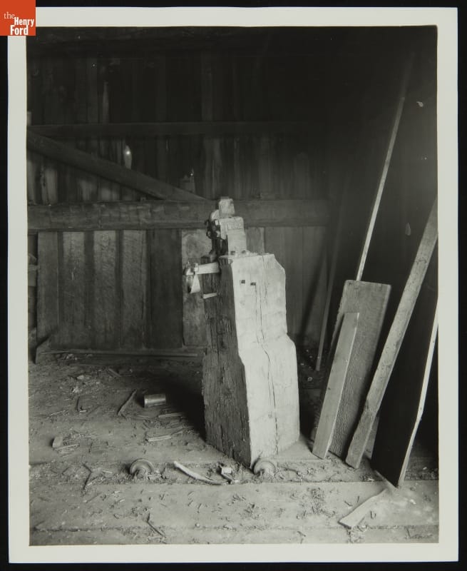 Interior View of Tripp Up-and-Down Sawmill at Tipton, Michigan, December 1926