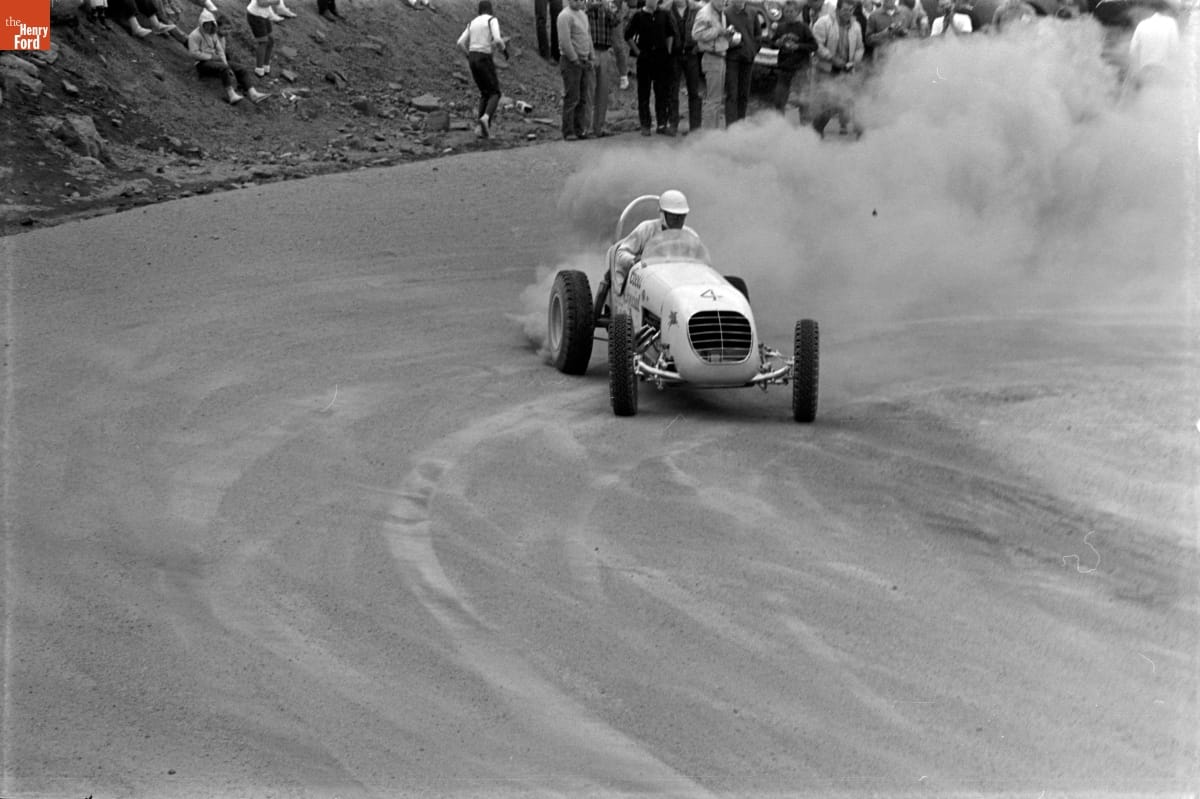 Paul Kleinschmidt at Pikes Peak Auto Hill Climb, Colorado Springs, Colorado, July 4, 1962