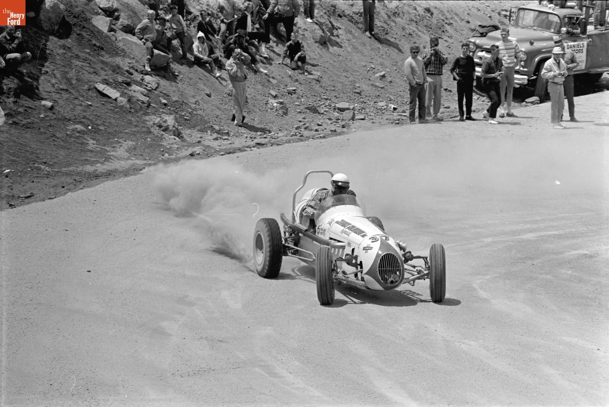 Gordon Herring at Pikes Peak Auto Hill Climb, Colorado Springs, Colorado, July 4, 1962
