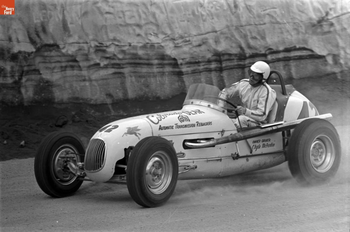 Clyde McFarlin at Pikes Peak Auto Hill Climb, Colorado Springs, Colorado, July 4, 1962