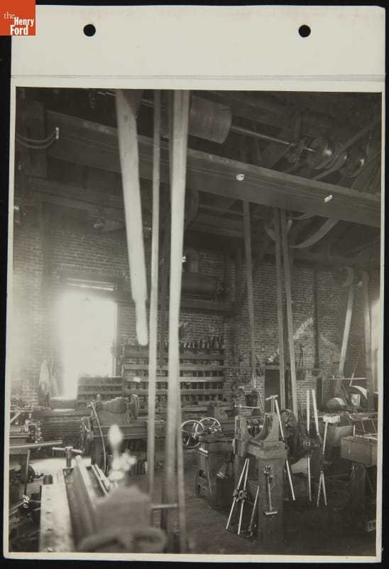 Interior of McDonald & Sons Machine Shop, Lapeer, Michigan, August 1929